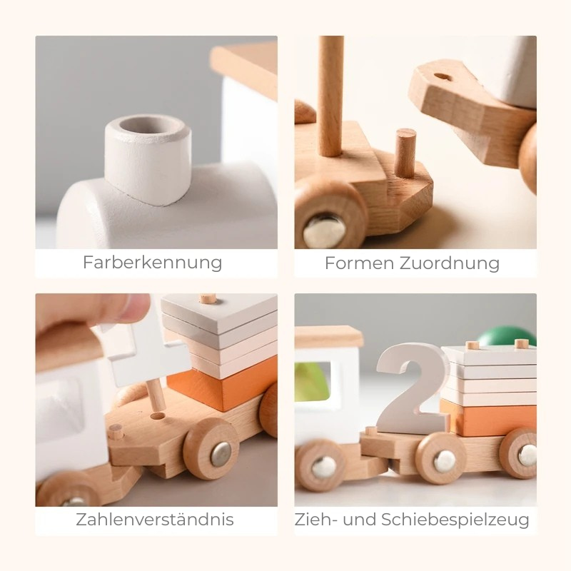 Montessori Holzeisenbahn – Lernspaß & Dekoration