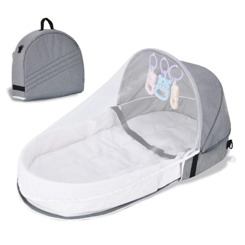 Baby-Reisebett mit Moskitonetz – Faltbar & Tragbar