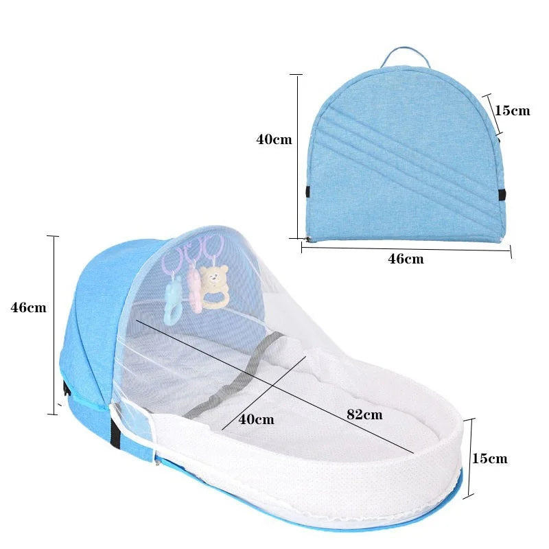 Baby-Reisebett mit Moskitonetz – Faltbar & Tragbar