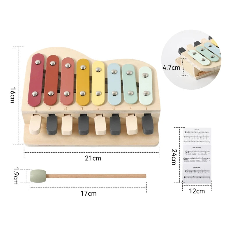 Holz Xylophon & Klavier – Montessori Musikspielzeug für Kinder