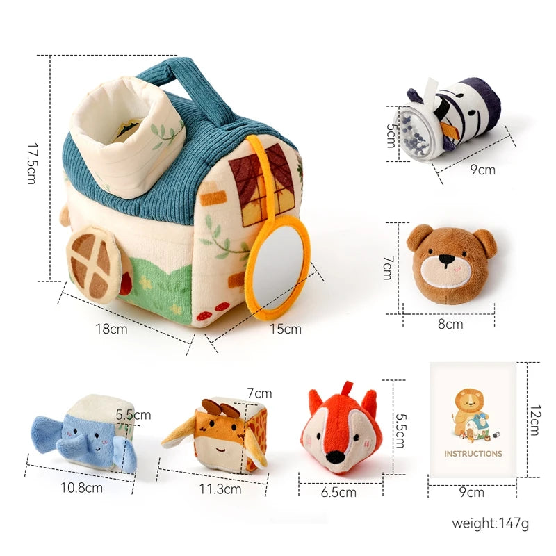 Montessori Bauernhof – Weiches Plüsch-Tierset für Babys