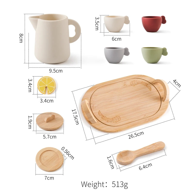 Holz-Kaffeemaschinen-Set für Kinder – Fantasievolles Rollenspiel & Lernspaß