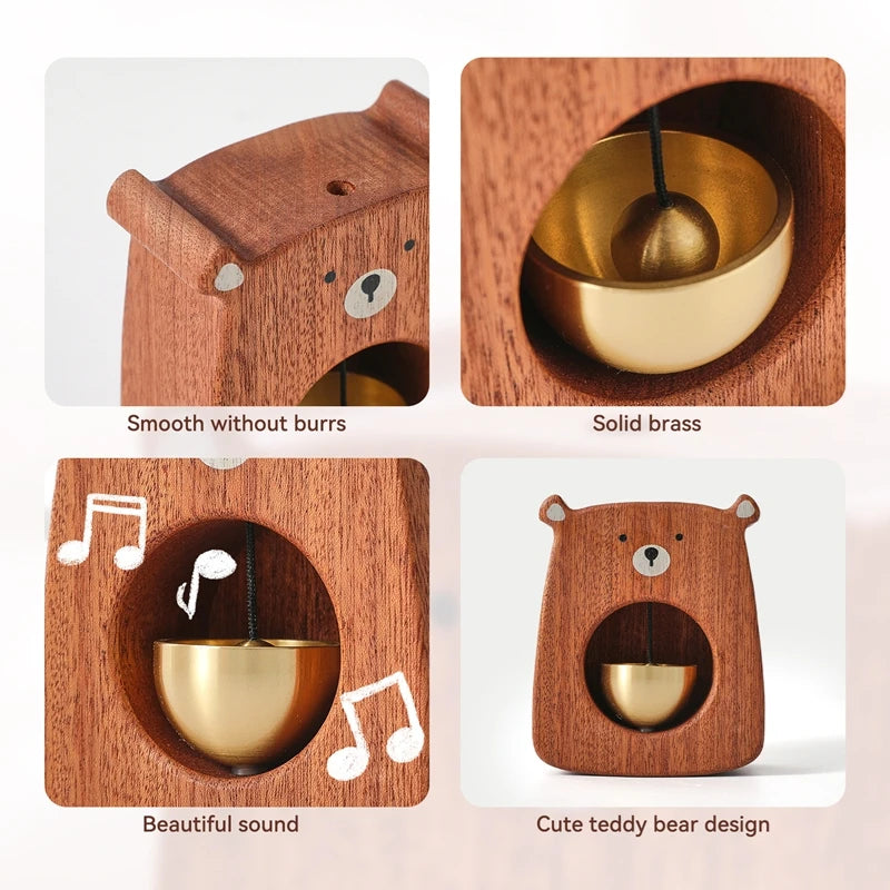 Holz-Bär Türglocke – Dekoratives Windspiel für Kinderzimmer & Zuhause