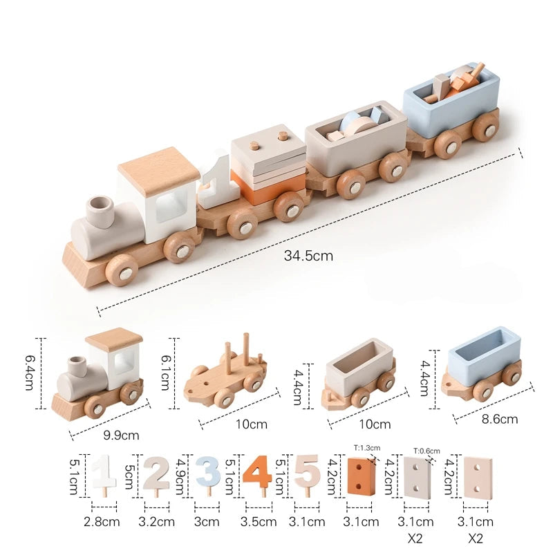 Montessori Holzeisenbahn – Lernspaß & Dekoration