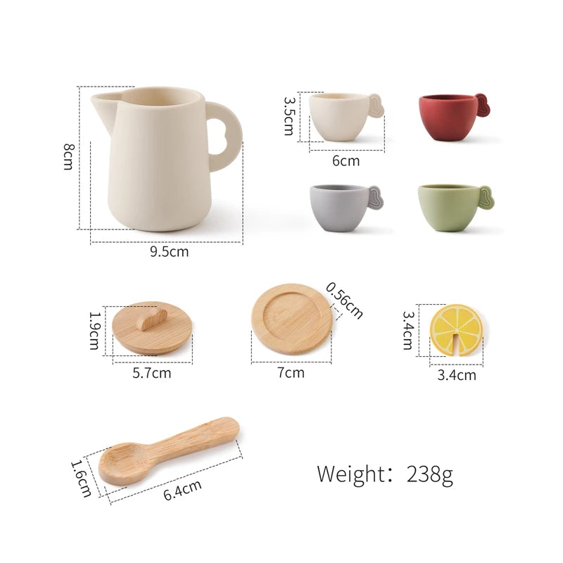 Holz-Kaffeemaschinen-Set für Kinder – Fantasievolles Rollenspiel & Lernspaß