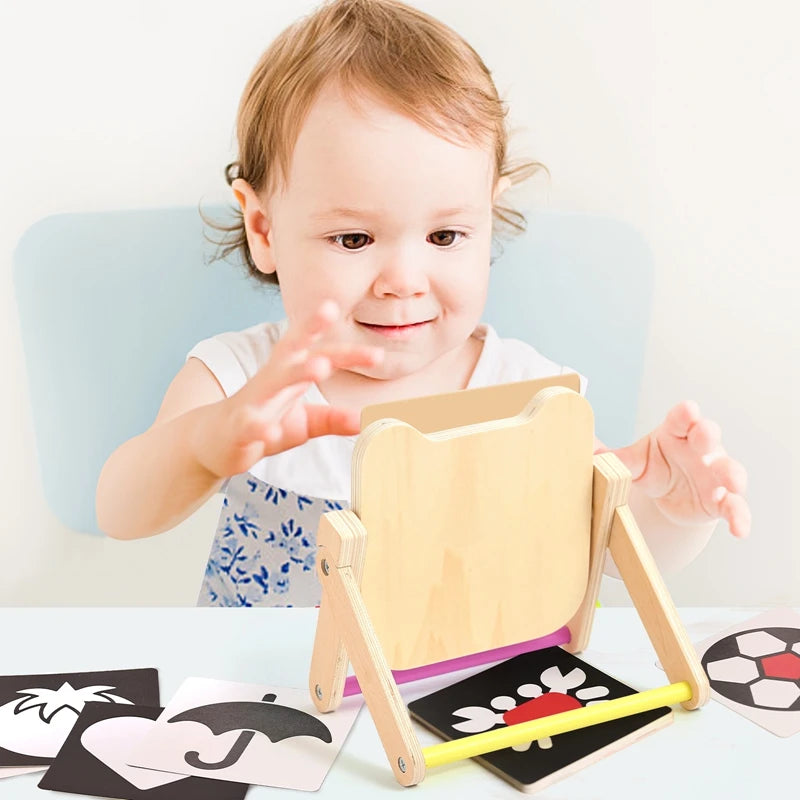 Montessori Spiegel & Kontrastkarten – Visuelle Stimulation für Babys