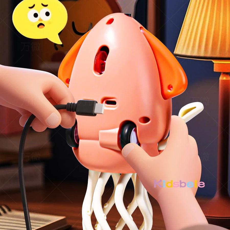 Tanzender Oktopus – Interaktives LED-Spielzeug mit Musik & Hinderniserkennung