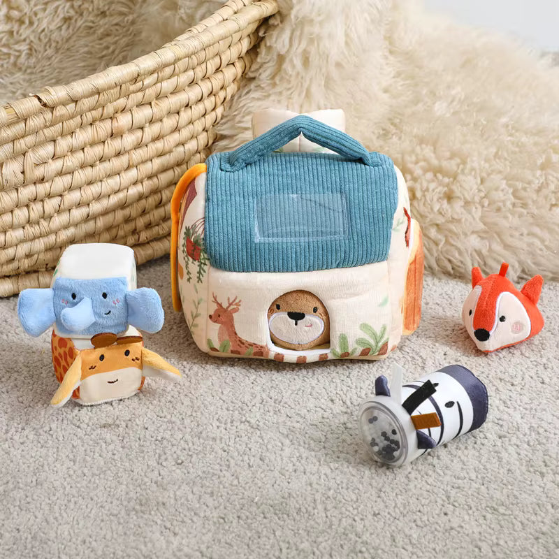 Montessori Bauernhof – Weiches Plüsch-Tierset für Babys