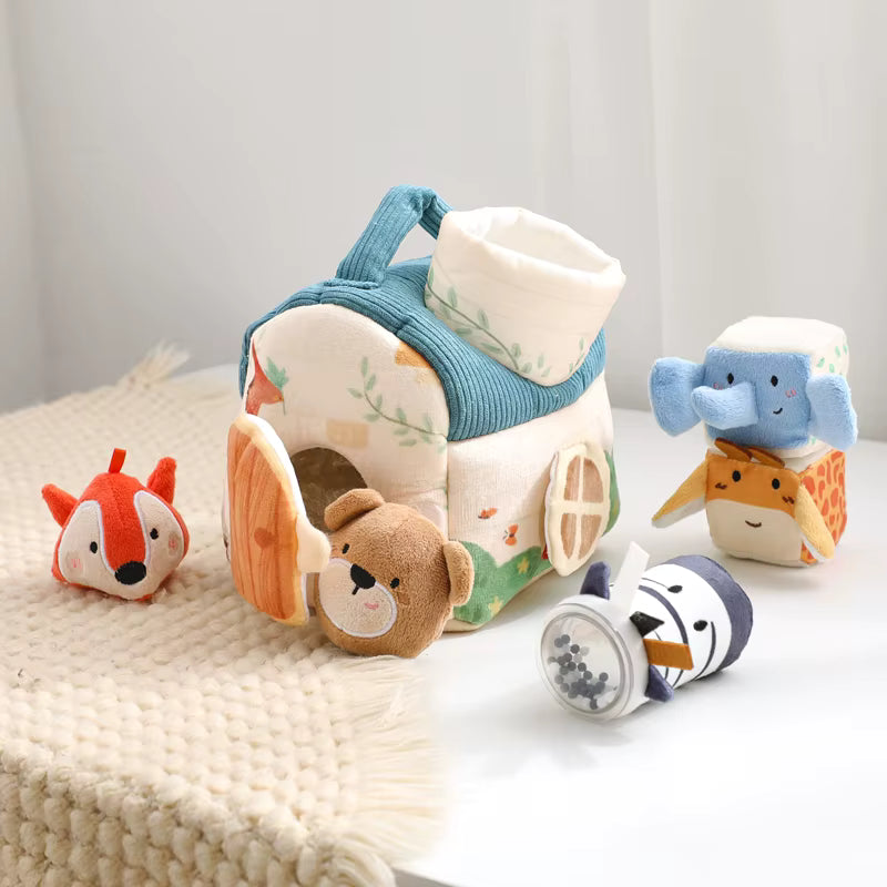Montessori Bauernhof – Weiches Plüsch-Tierset für Babys