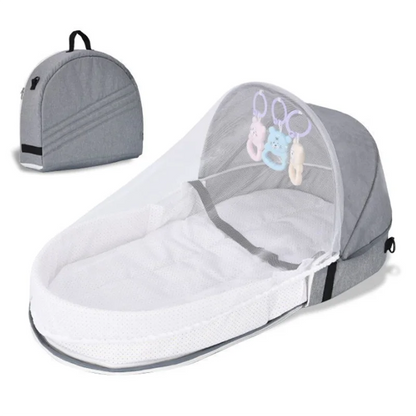 Baby-Reisebett mit Moskitonetz – Faltbar & Tragbar