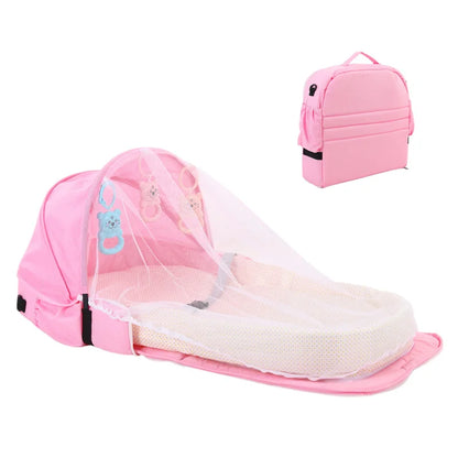 Baby-Reisebett mit Moskitonetz – Faltbar & Tragbar