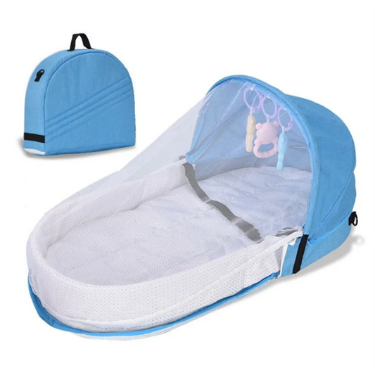 Baby-Reisebett mit Moskitonetz – Faltbar & Tragbar