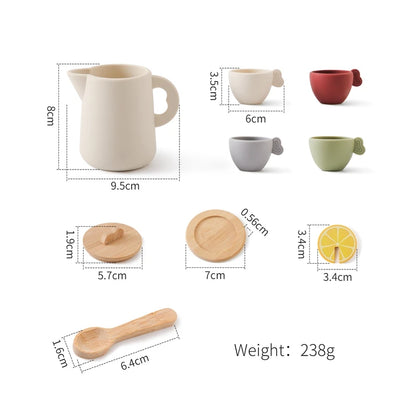 Holz-Kaffeemaschinen-Set für Kinder – Fantasievolles Rollenspiel & Lernspaß