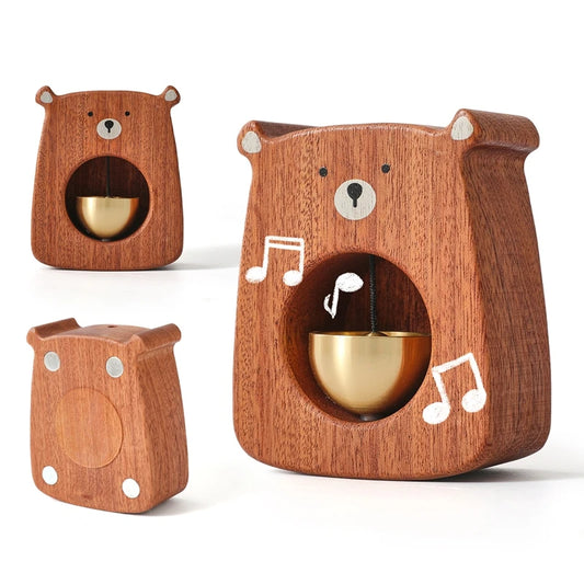 Holz-Bär Türglocke – Dekoratives Windspiel für Kinderzimmer & Zuhause