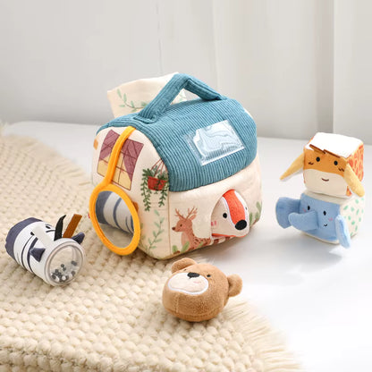Montessori Bauernhof – Weiches Plüsch-Tierset für Babys