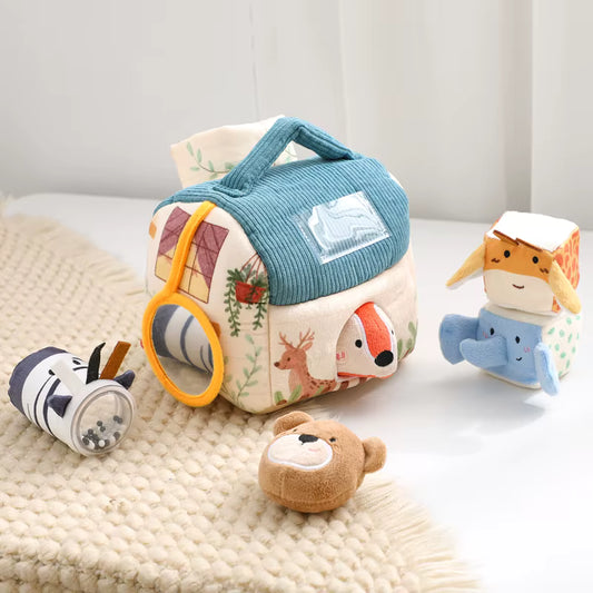 Montessori Bauernhof – Weiches Plüsch-Tierset für Babys