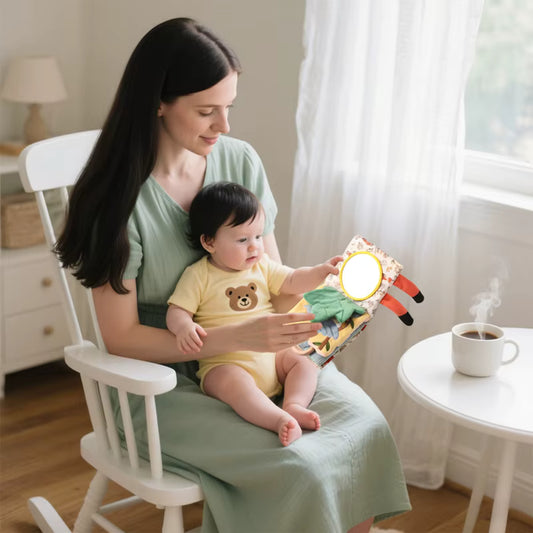 Weiches Stoffbuch Elefant – Interaktives Lernbuch für Babys