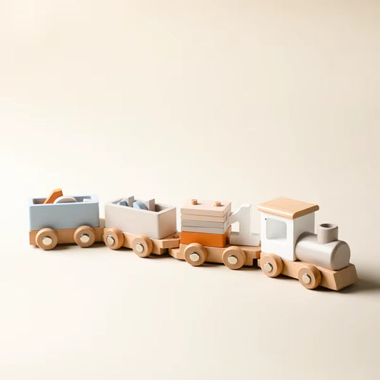 Montessori Holzeisenbahn – Lernspaß & Dekoration